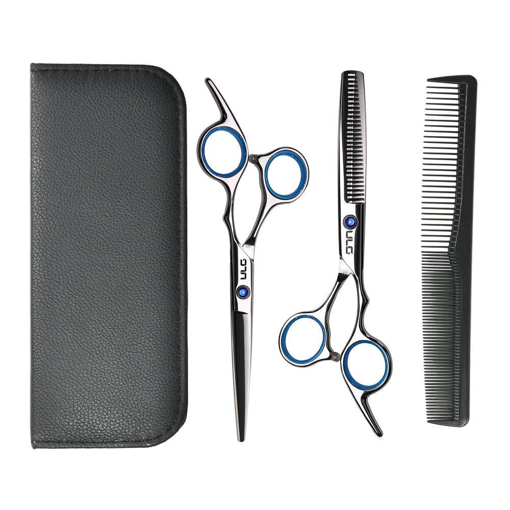 ULG hair cutting scissors with razor edge 6.5 inches for precise trims.