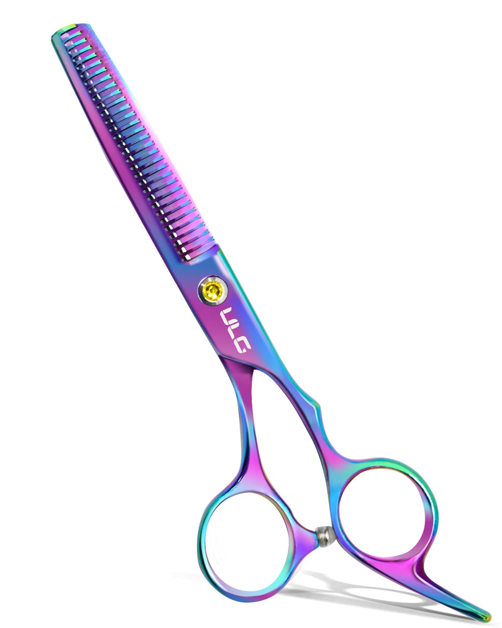 ULG hair thinning scissors precision teeth for even thinning and professional finish.
