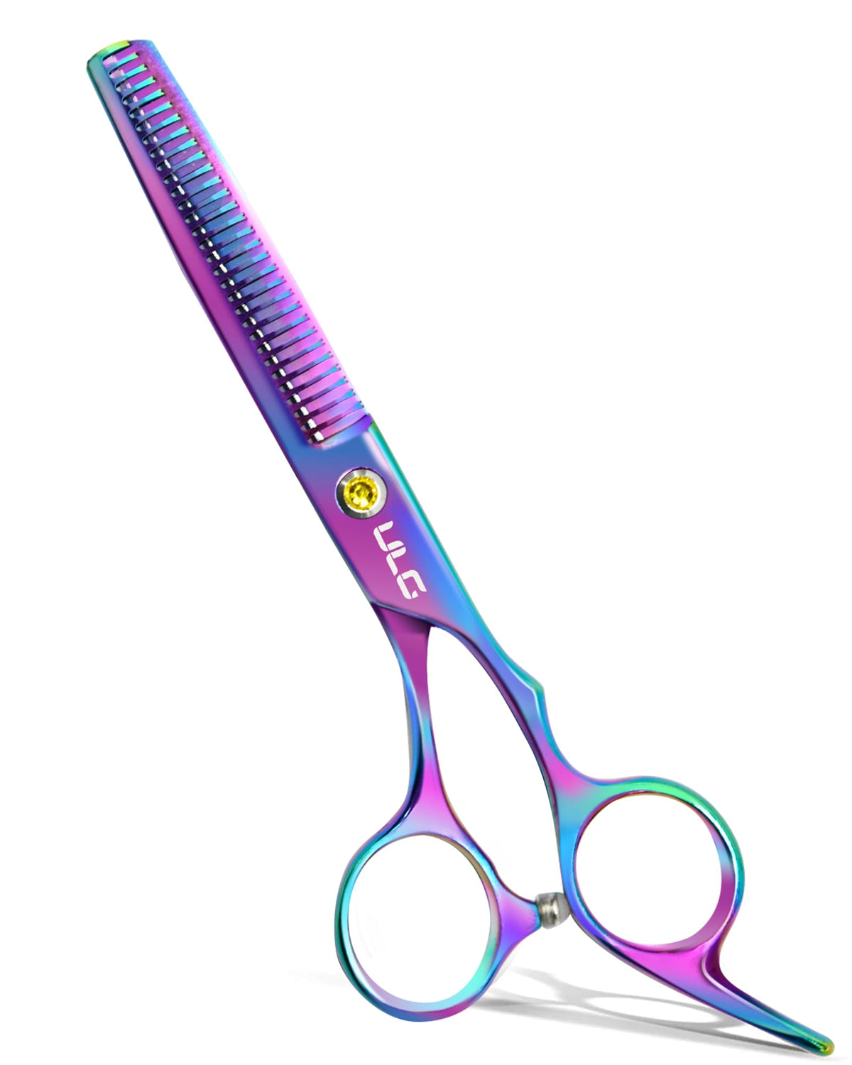ULG hair thinning scissors precision teeth for even thinning and professional finish.