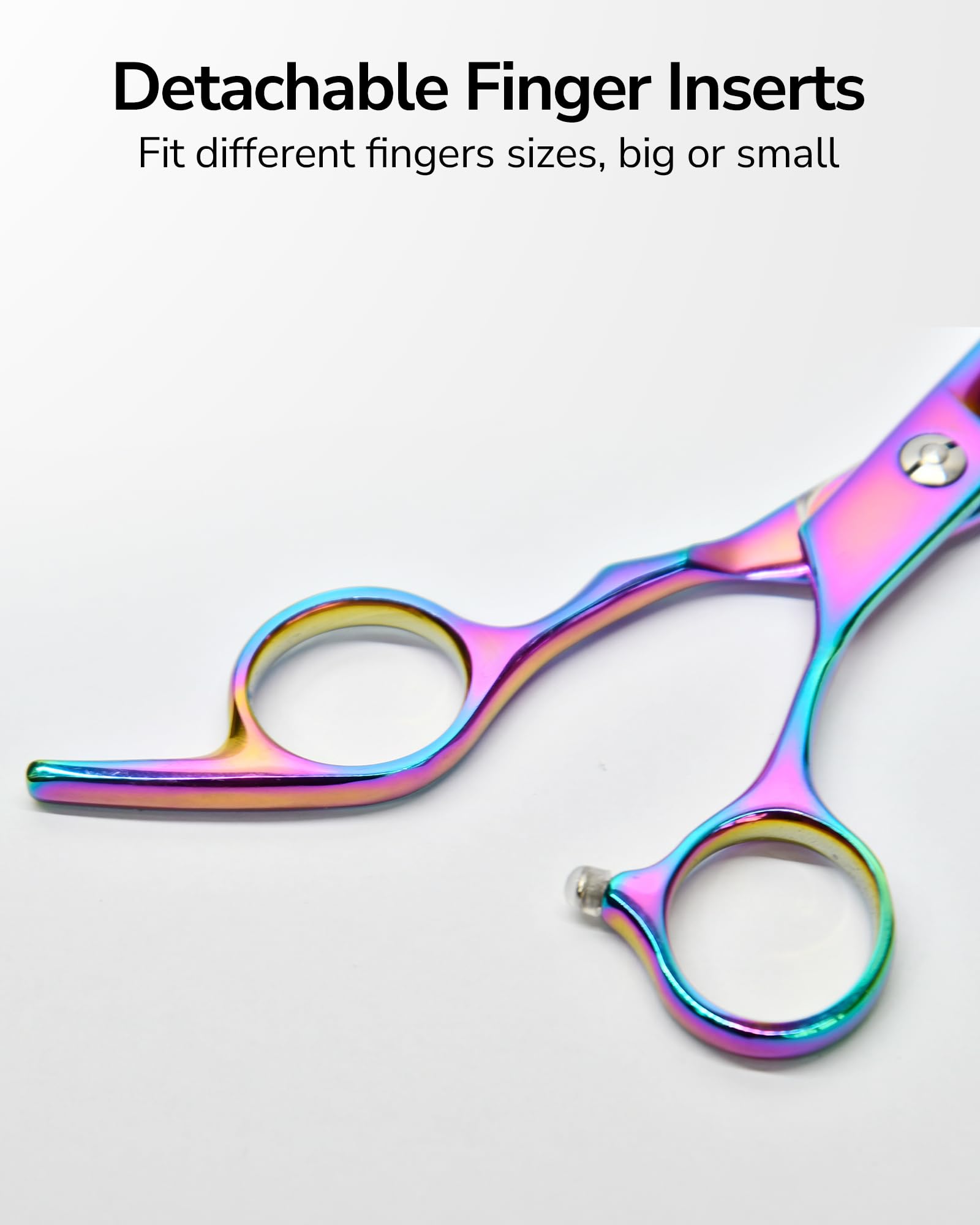 ULG professional-grade thinning teeth on one blade and smooth edge on the other.