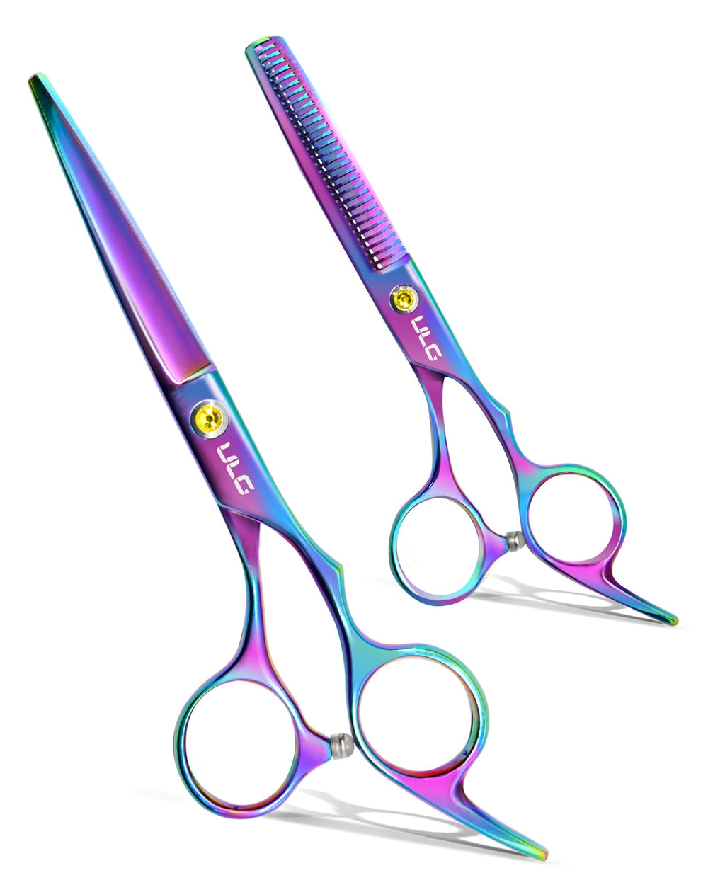 ULG Professional hair scissors right-hand razor edge for precise salon trimming.