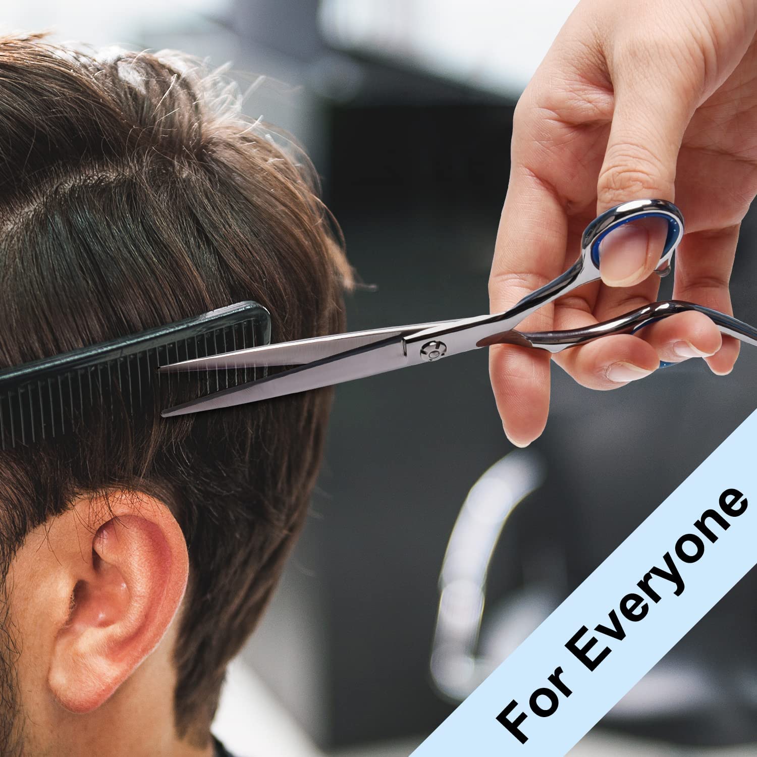ULG scissors in salon styling scene showing professional performance