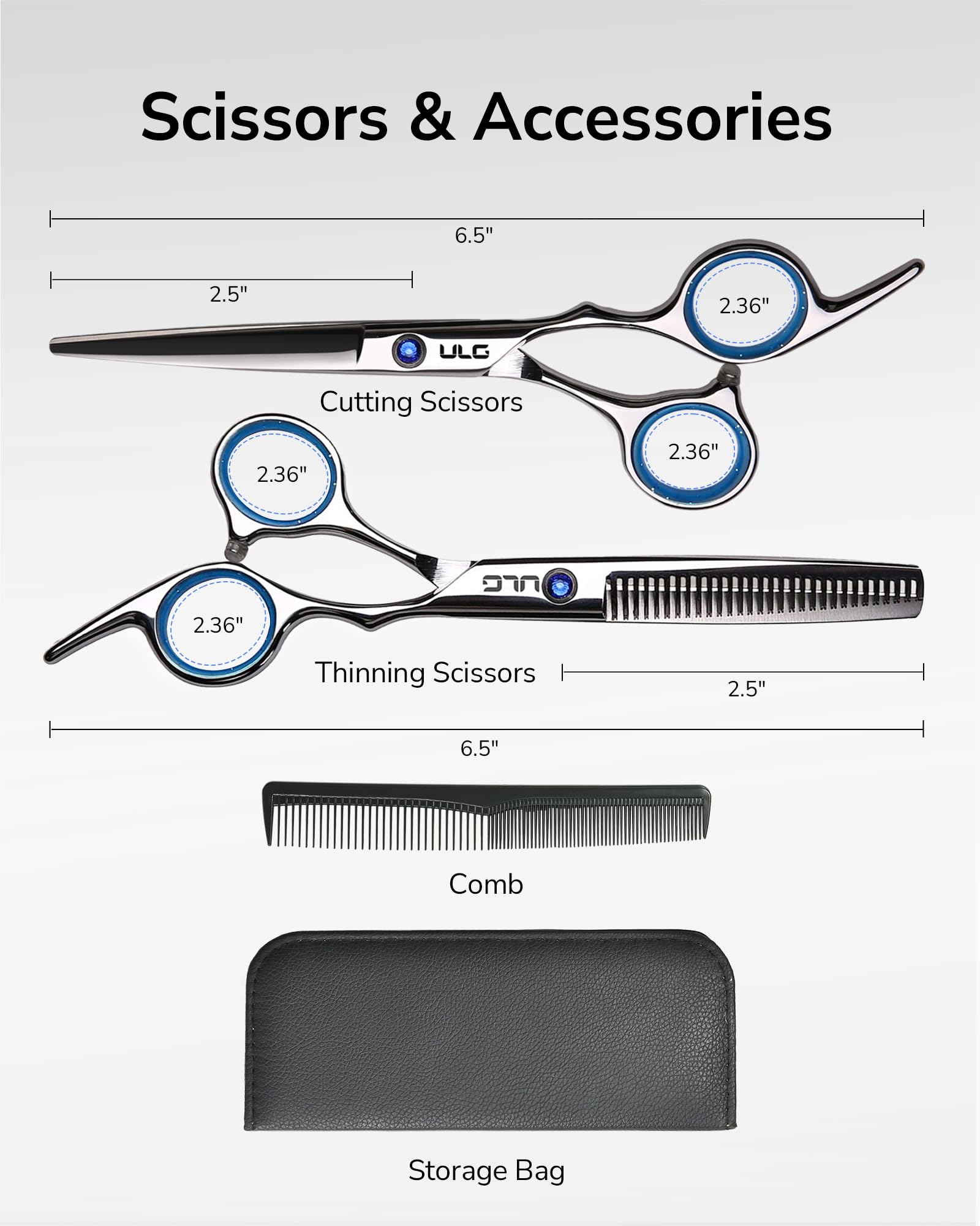 ULG salon-ready ergonomic design supports precise cuts and texturizing at the chair.