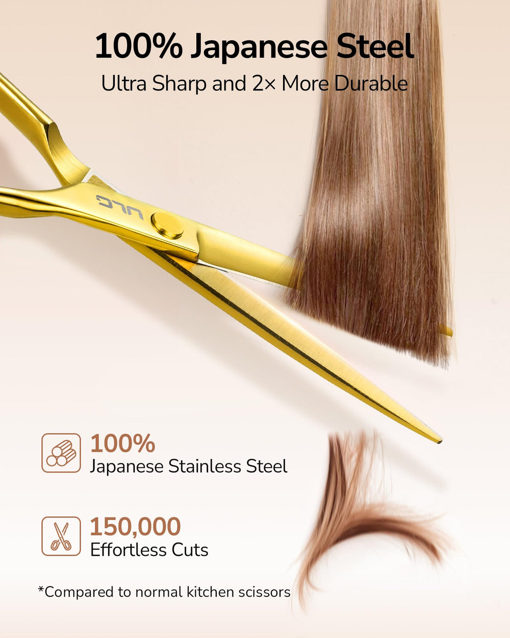 ULG thinning scissors 28-tooth closeup demonstrates bulk removal for natural texture