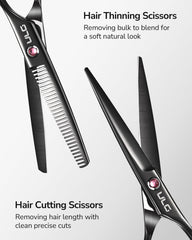 ULG thinning shears with 30 teeth for even thinning and texturizing