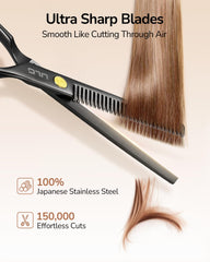ULG thinning shears ergonomic handle design for comfortable grip