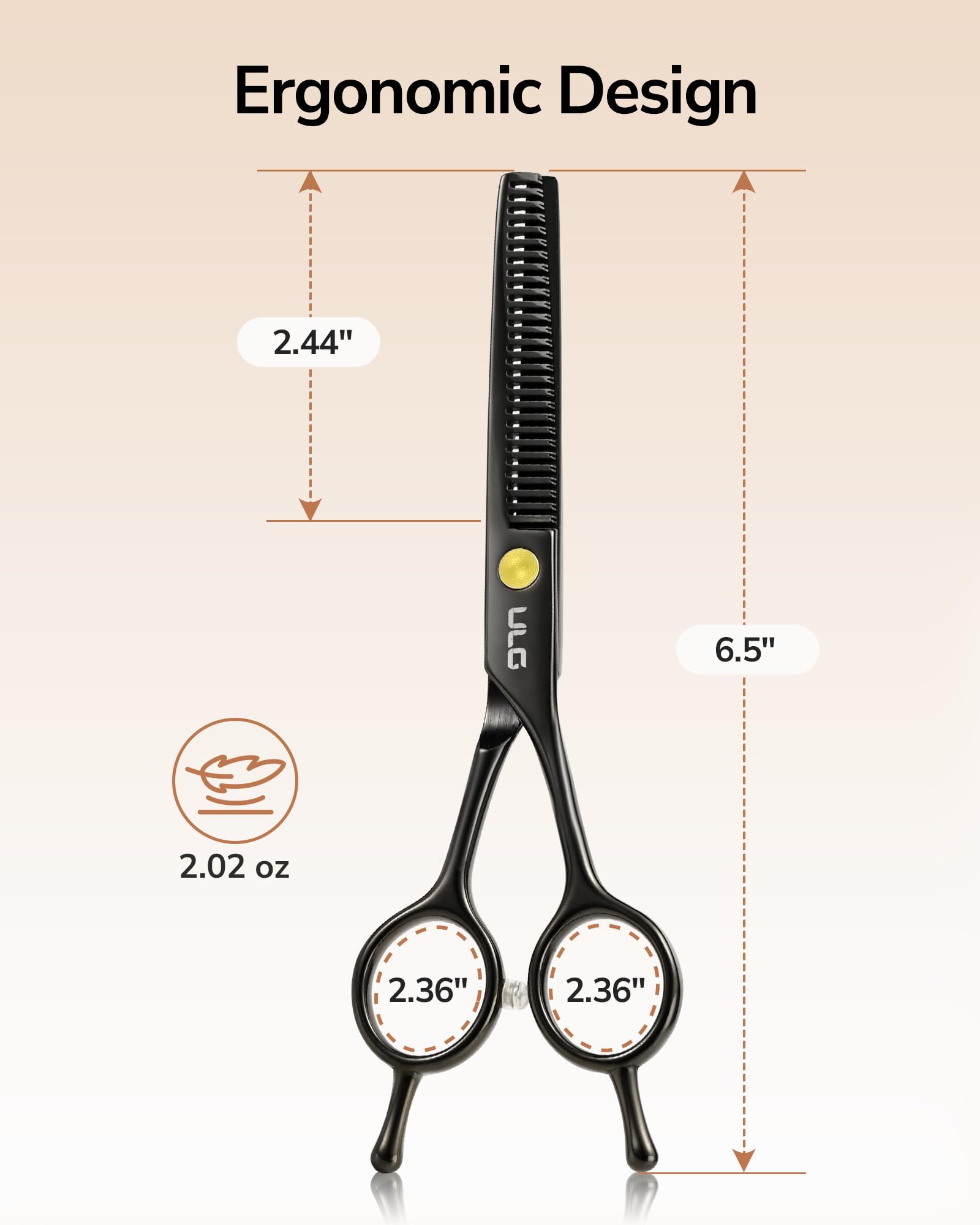ULG thinning shears ideal for home-use styling and DIY cuts