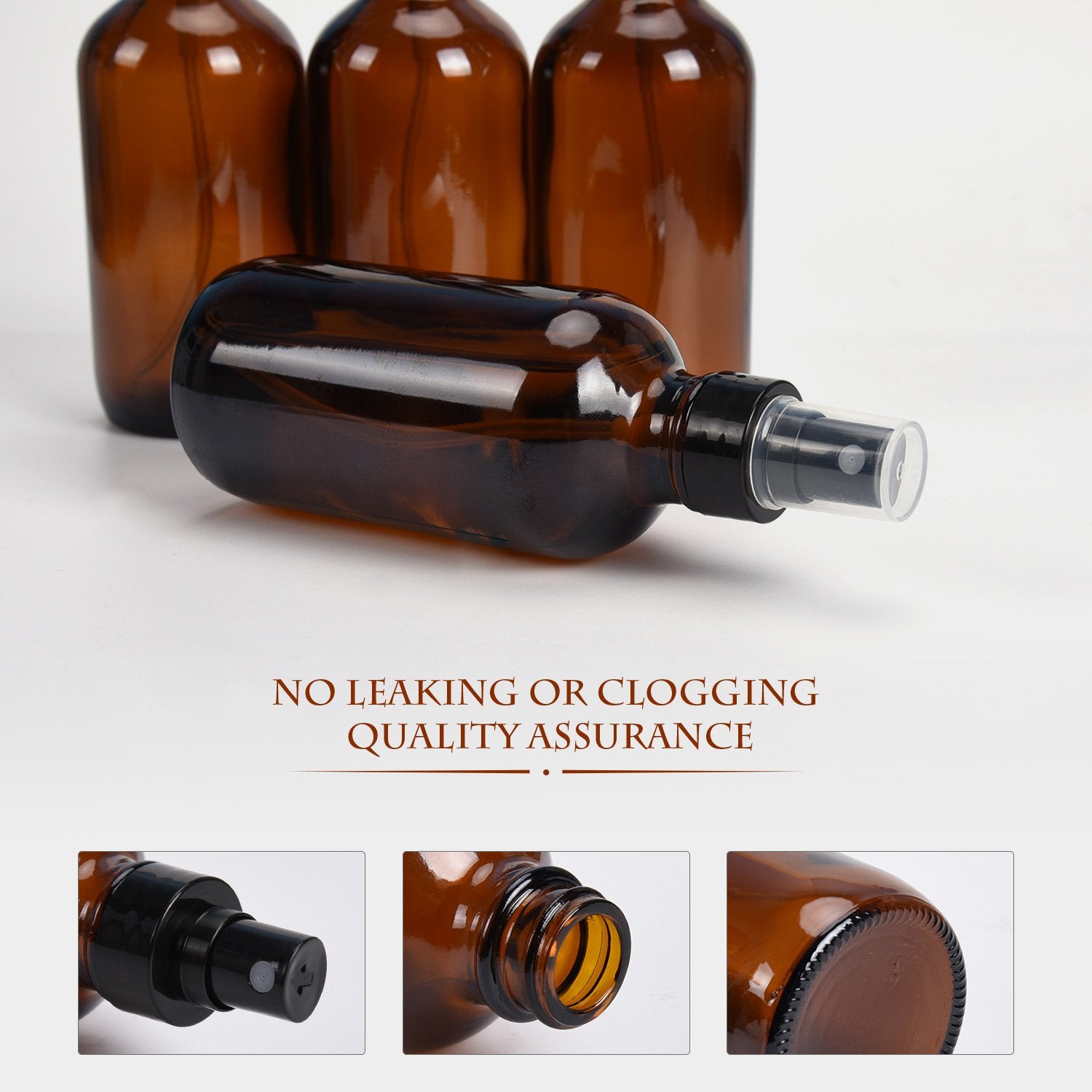 ULG travel-friendly spray bottles show leak-proof design in compact 4oz form.