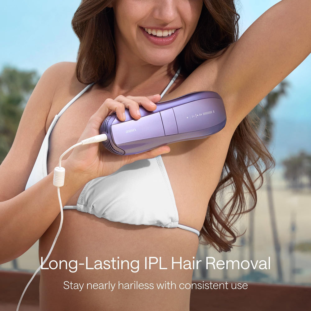 Ulike Air 10 IPL bikini area targeting with comfortable home-use design.