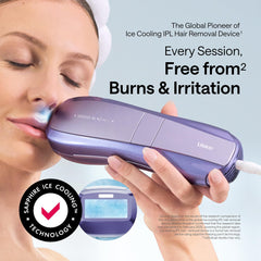 Ulike Air 10 IPL device side view showing ergonomic grip for comfortable full-body use.