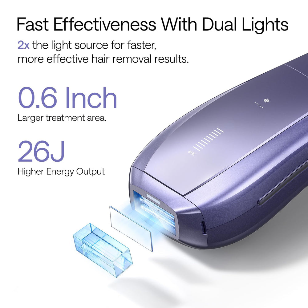 Ulike Air 10 used on leg in lifestyle setting for quick full-body treatment