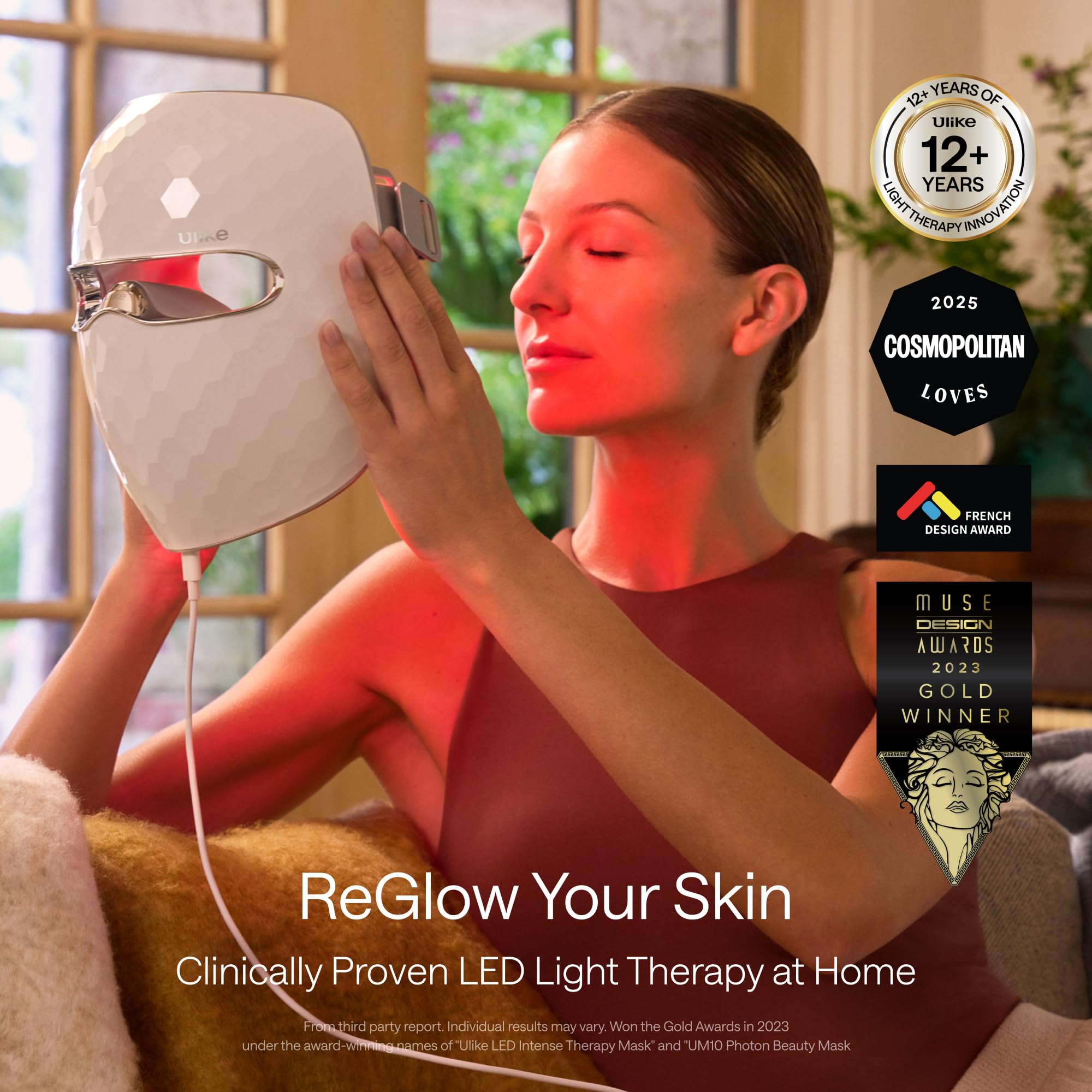 Ulike ReGlow-led-beads-272 provides dense light emission for thorough facial coverage.