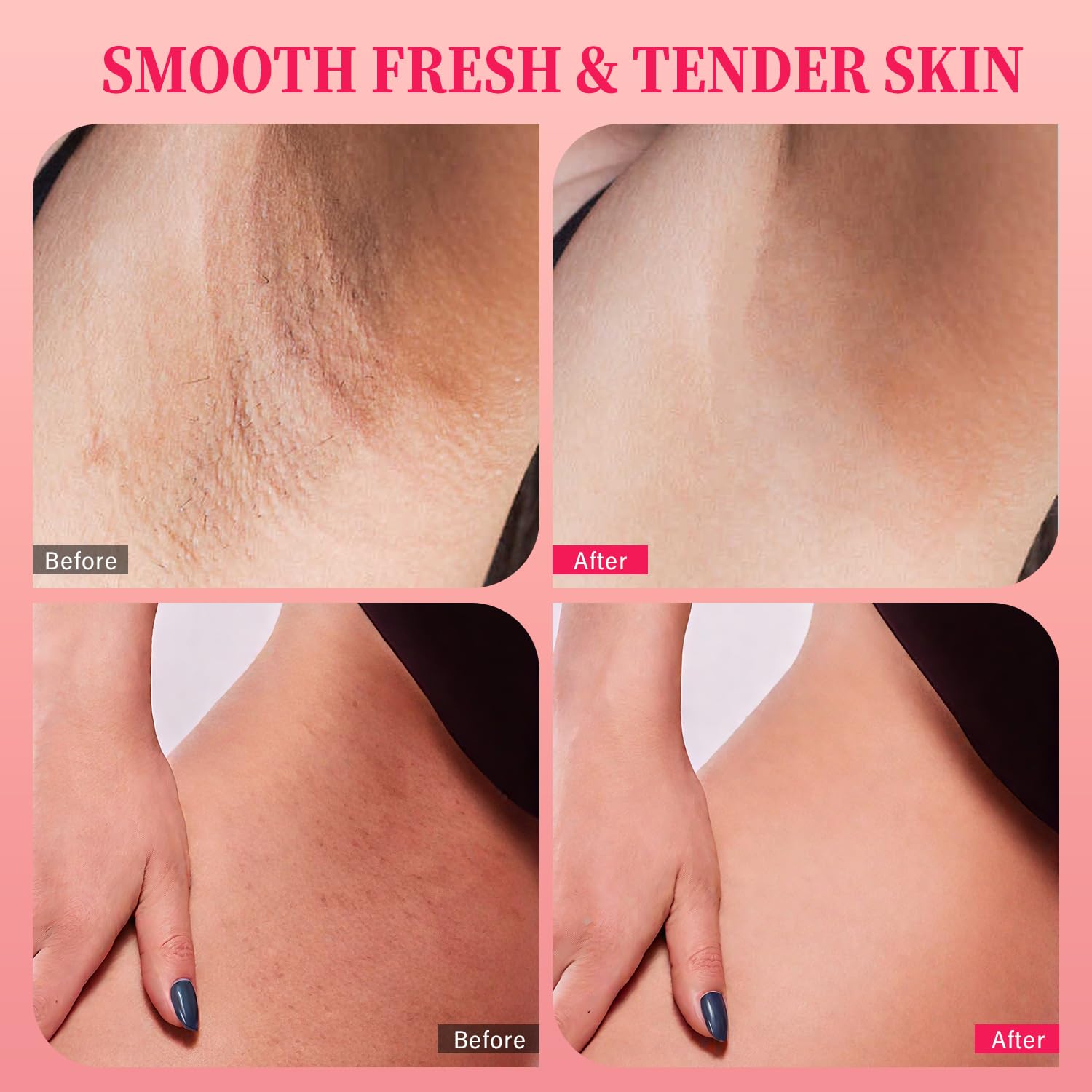 ulluxe bikini area exfoliator application demonstration on skin