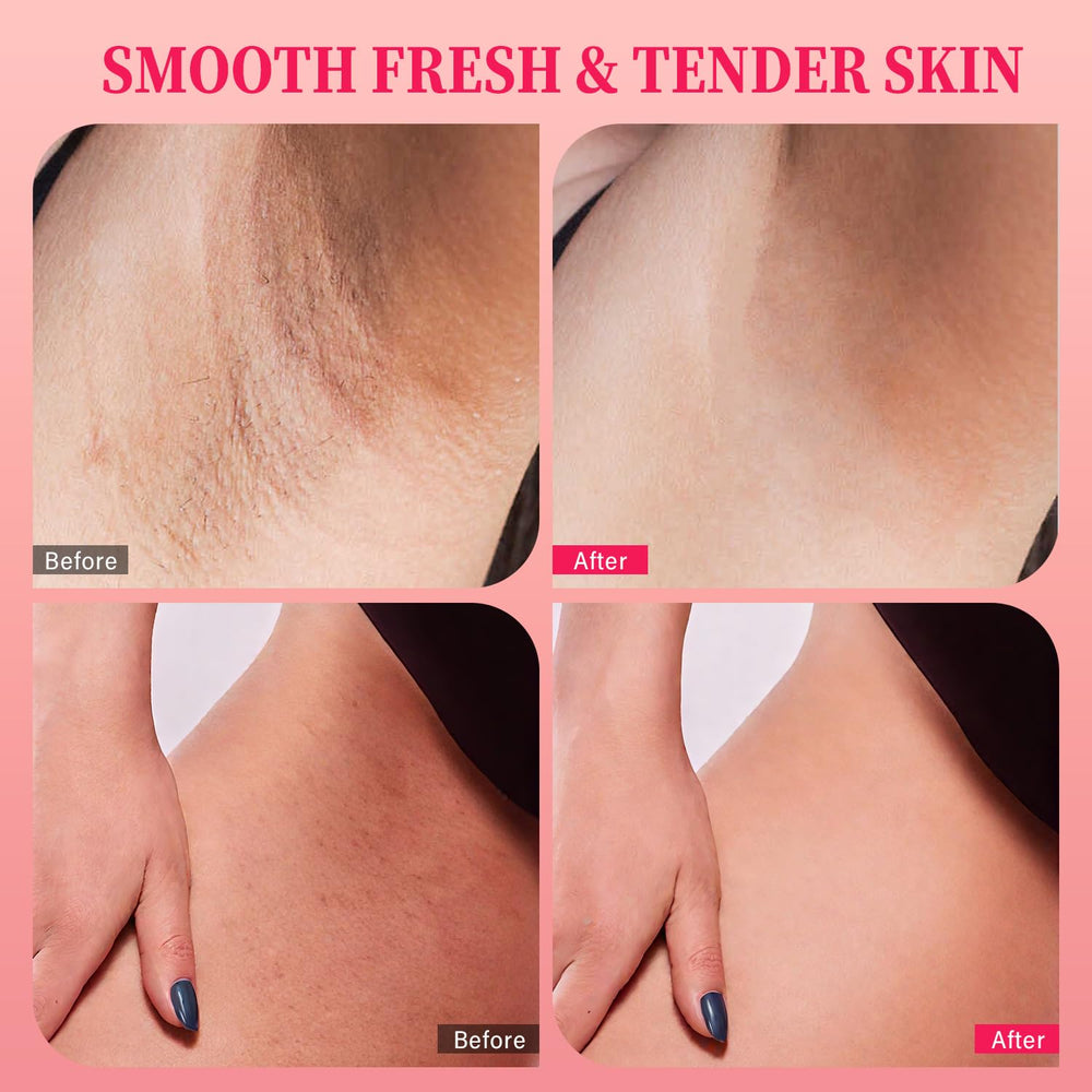 ulluxe bikini area exfoliator application demonstration on skin