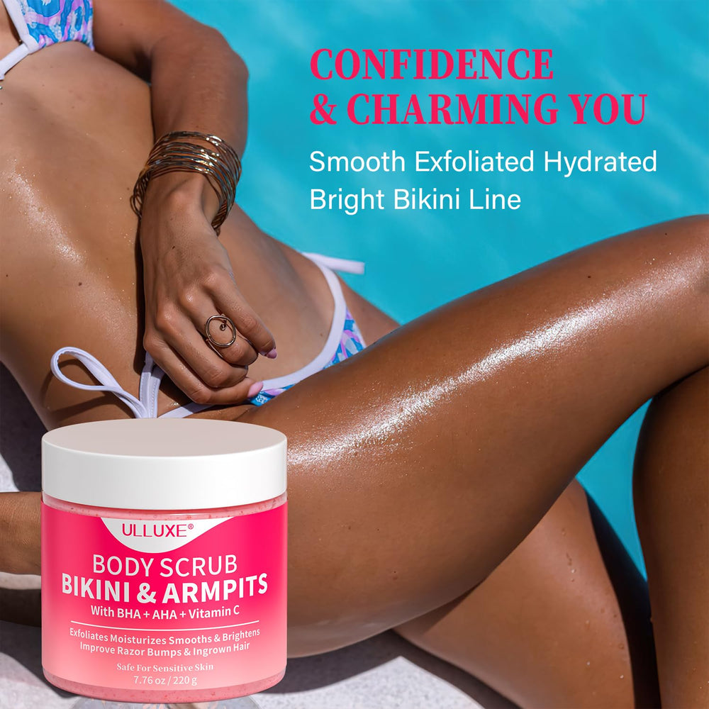 ulluxe bikini area exfoliator hydrated skin after use