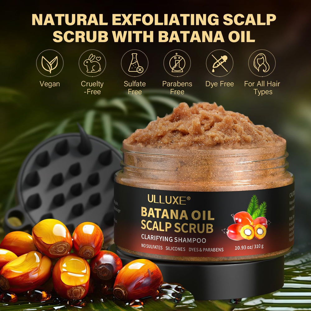 Ulluxe Scalp Scrub with massager gives soothing scalp massage and cleansing