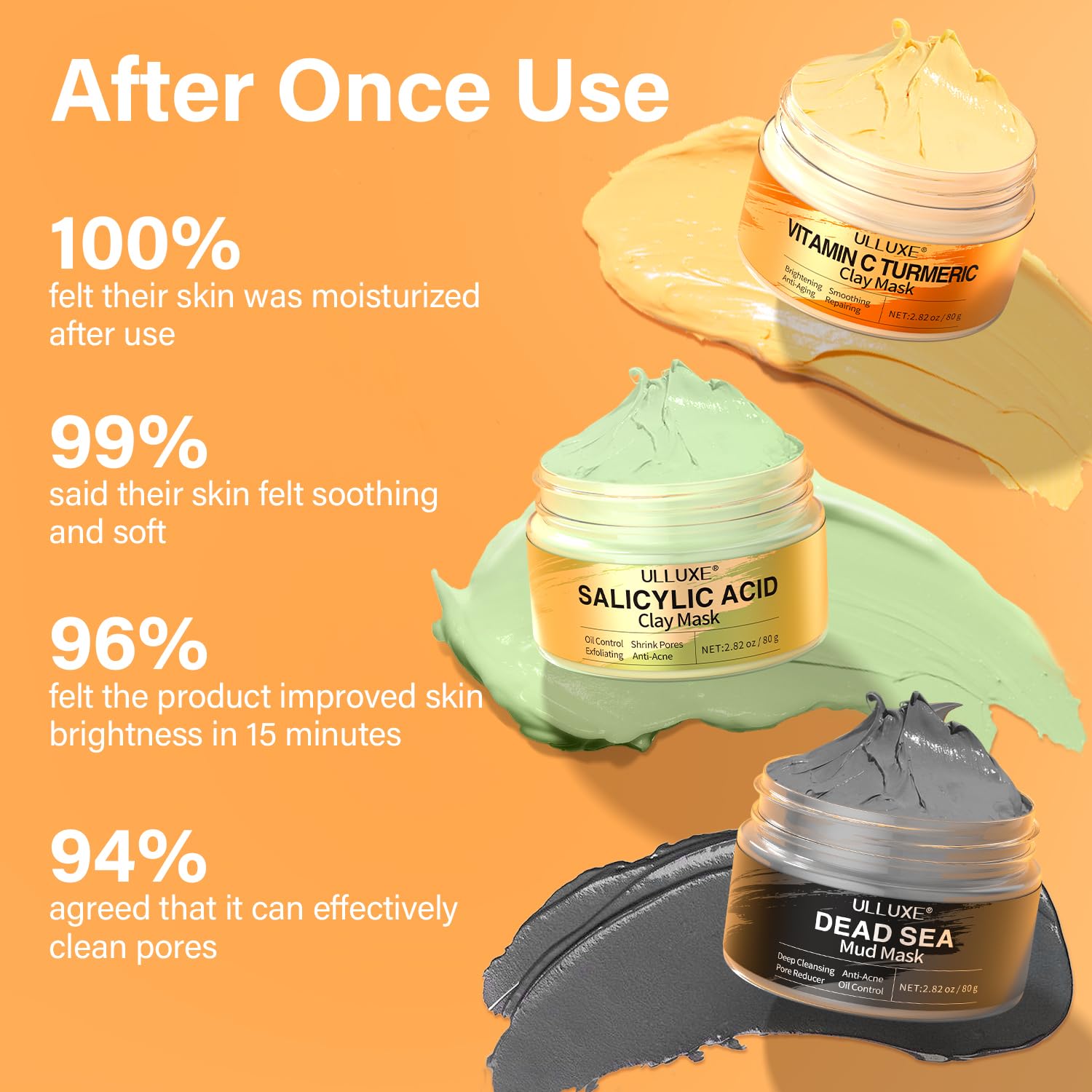 ulluxe travel-size mask kit for on-the-go skincare routine.