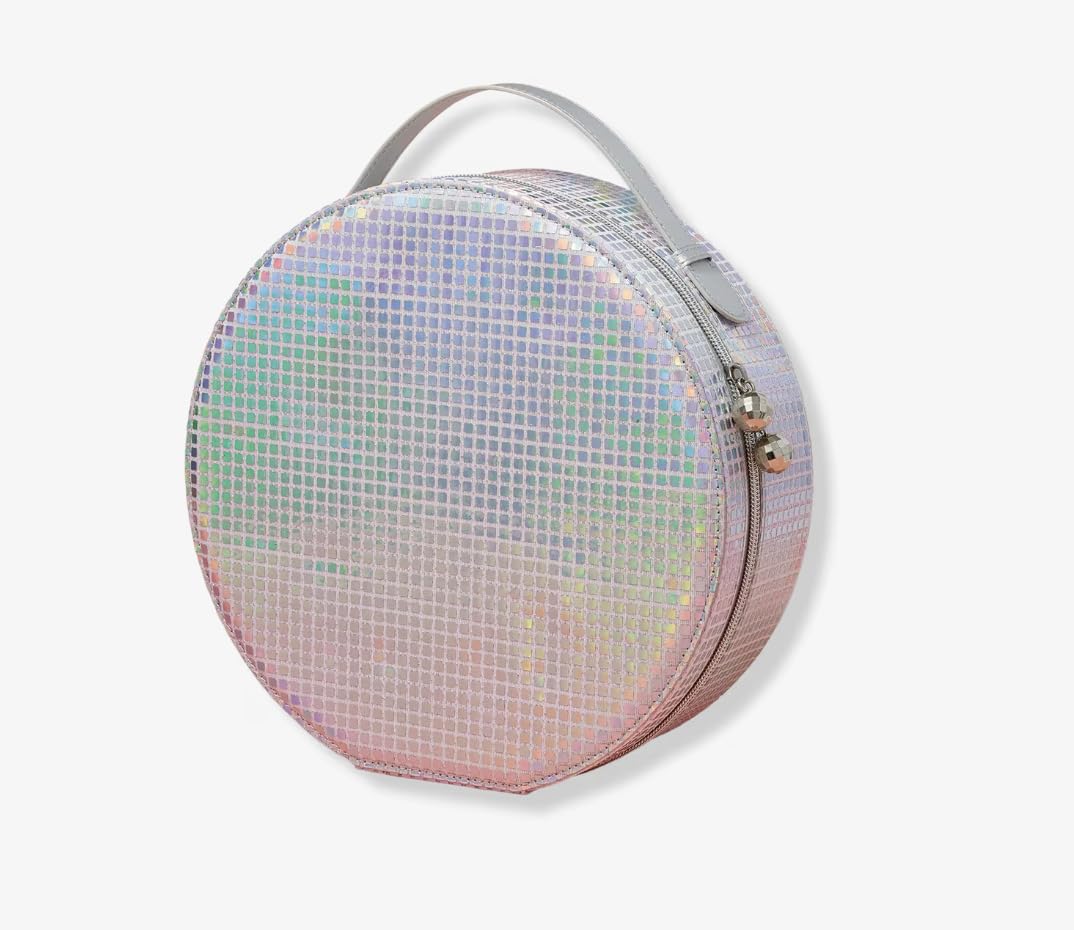 Ulta Beauty JoyBright disco dreams case-storage demonstrates organized, portable makeup for travel and events.