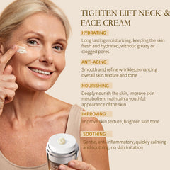 ULTIBELA Neck Firming Cream Closeup highlights visibly tightened skin surface