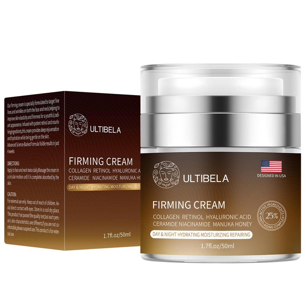 ULTIBELA Skin Types Friendly Formula frame shows gentle, daily moisturizer for all skin types