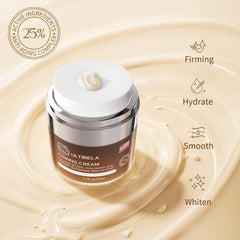 ULTIBELA Tighten Neck Cream Application demonstrates smooth texture and quick absorption