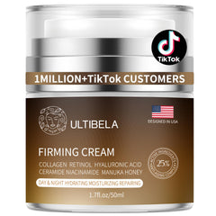 ULTIBELA Tighten Neck Cream Bottle shows firming care for neck and décolleté