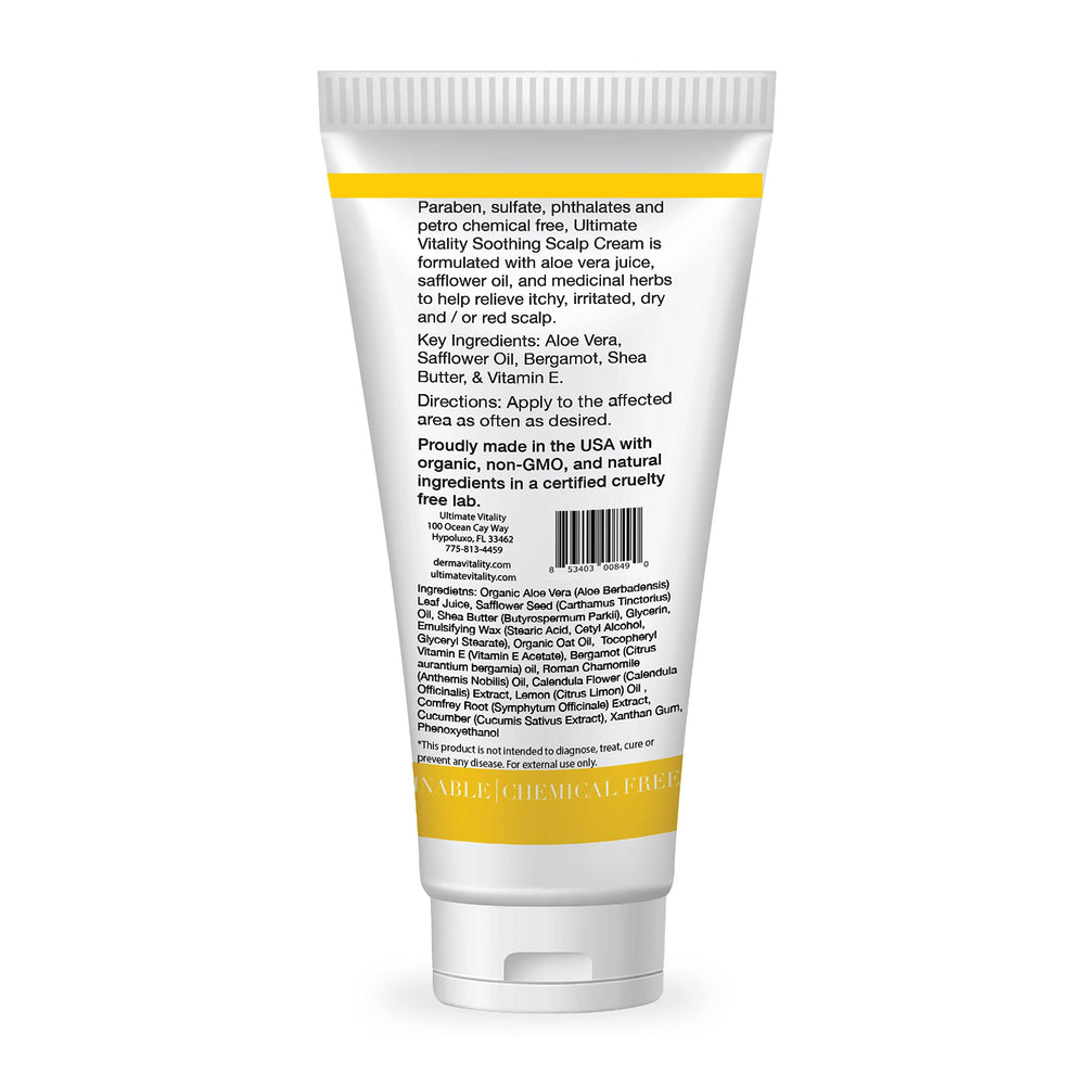 UltimateVitality Dermavitality packaging showcases vegan cruelty-free formula and clean ingredients