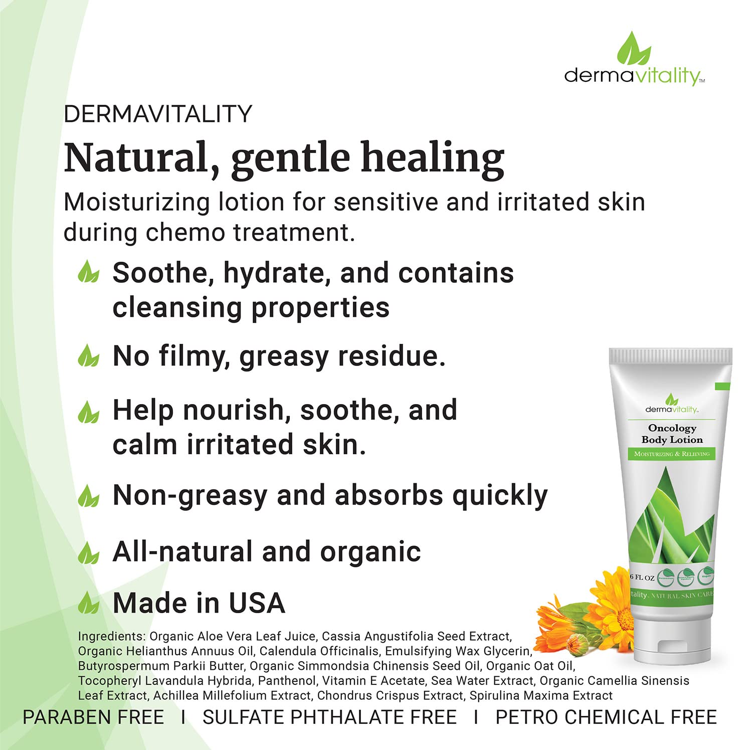 UltimateVitality Oncology Cream application swatch demonstrating non-greasy absorption.