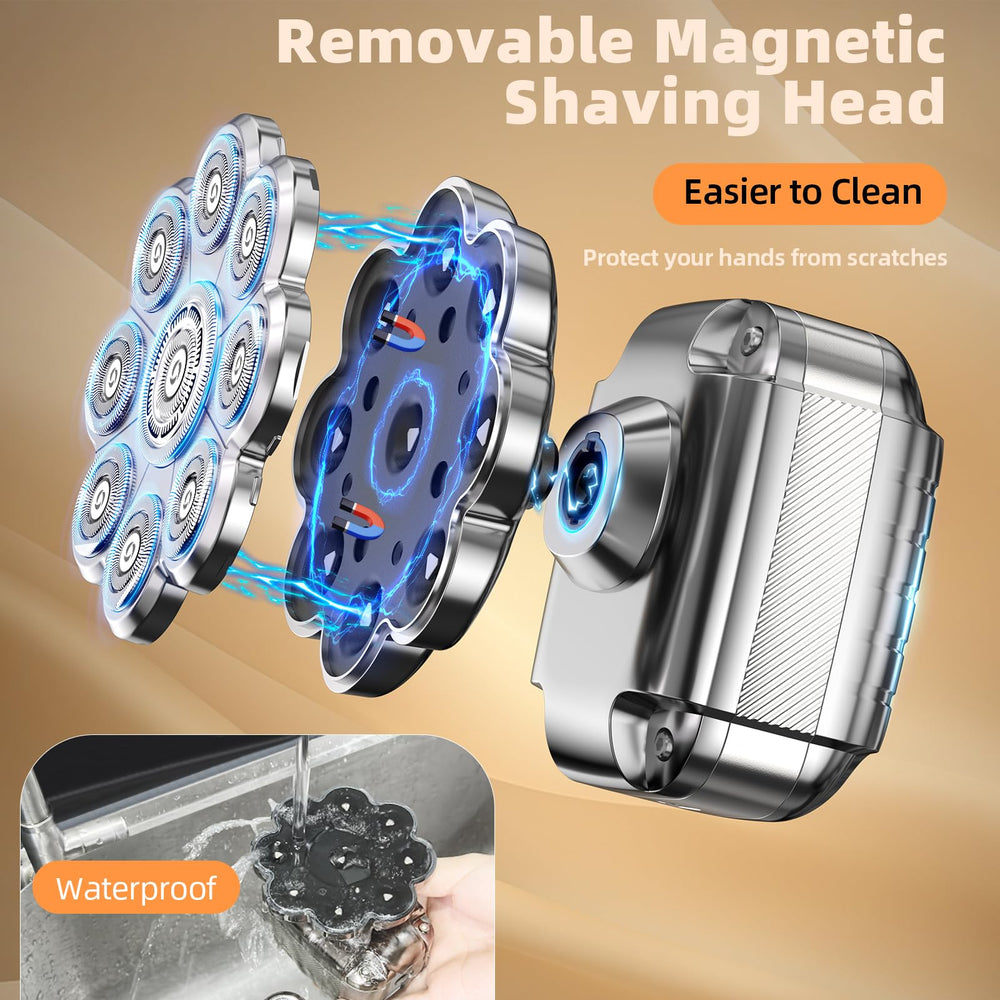 UltraCaput shaver with detachable magnetic design for easy cleaning