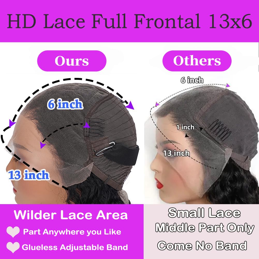 UltraFlower 13x6 HD lace-front detail enables seamless skin melt and parting