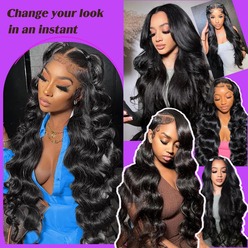 UltraFlower lace-front wig middle part for versatile styling