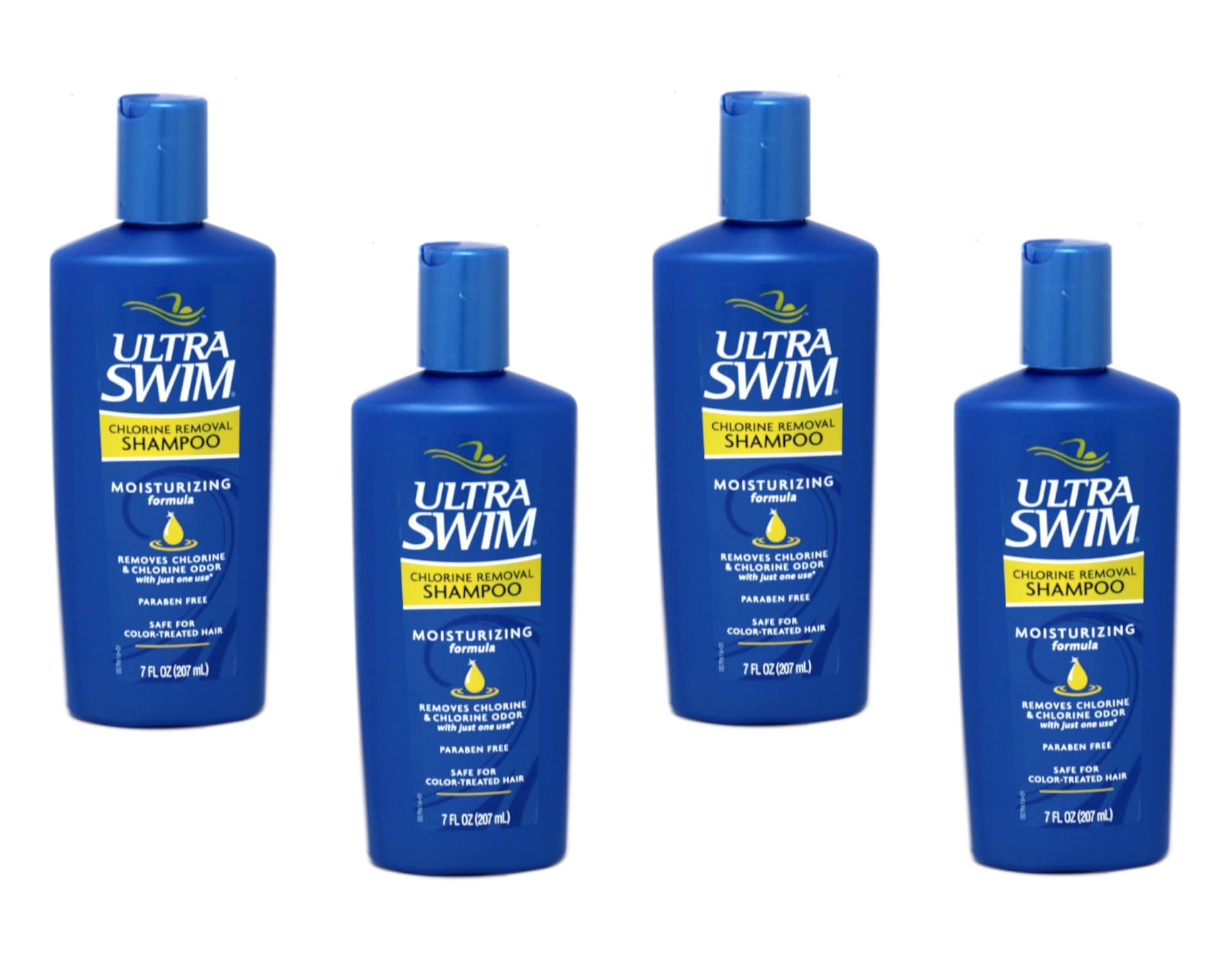 UltraSwim chlorine removal shampoo bottle—removes chlorine after swimming for fresher hair.