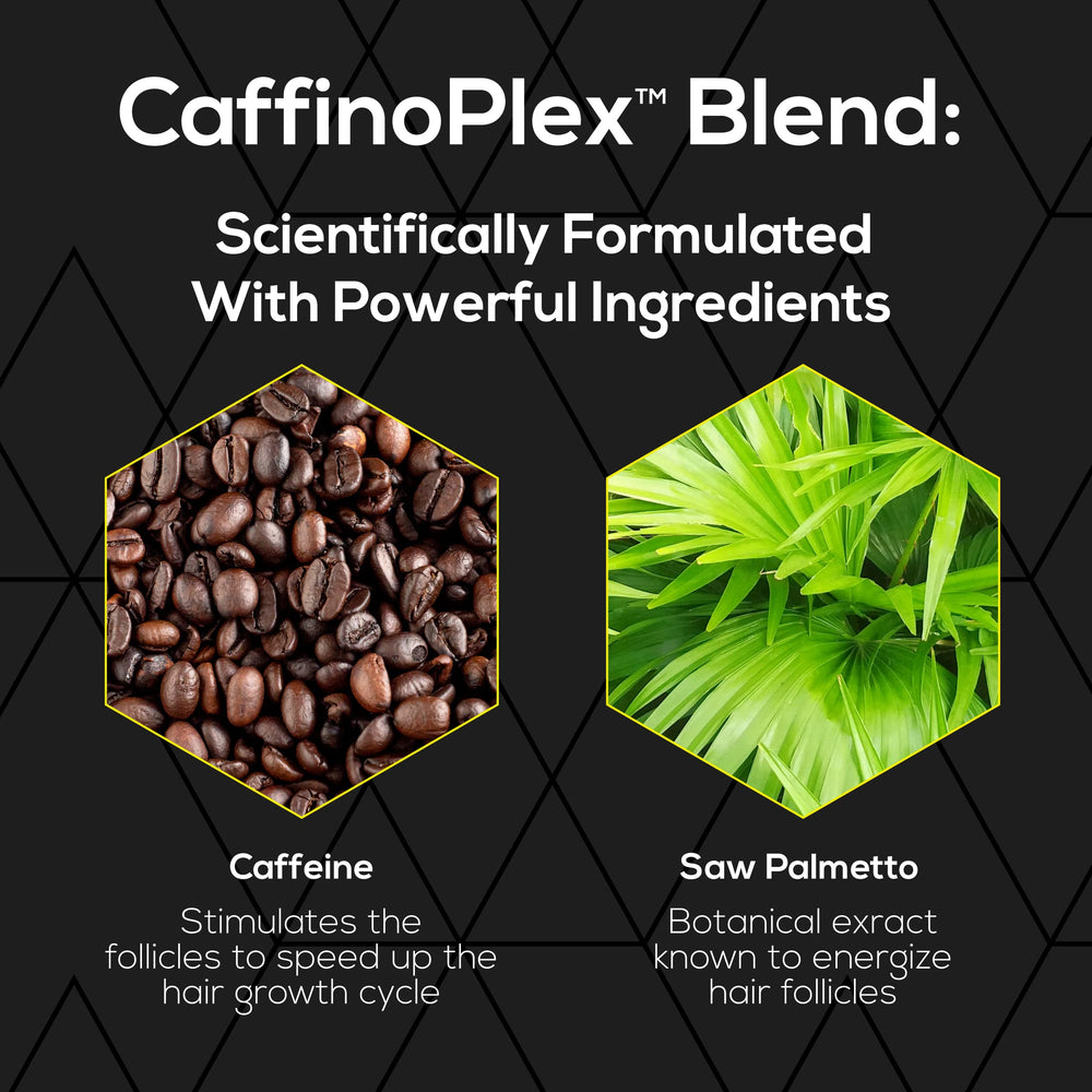Ultrax Labs Hair Surge ingredients label highlighting CaffinoPlex blend
