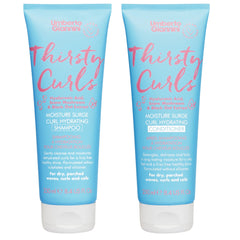 Umberto Giannini Thirsty Curls shampoo bottle with hydrating formula for dry curls and frizz control