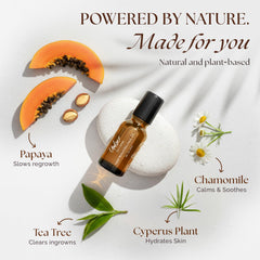Umber By J. Lenay fade oil after-waxing use supports quick absorption.