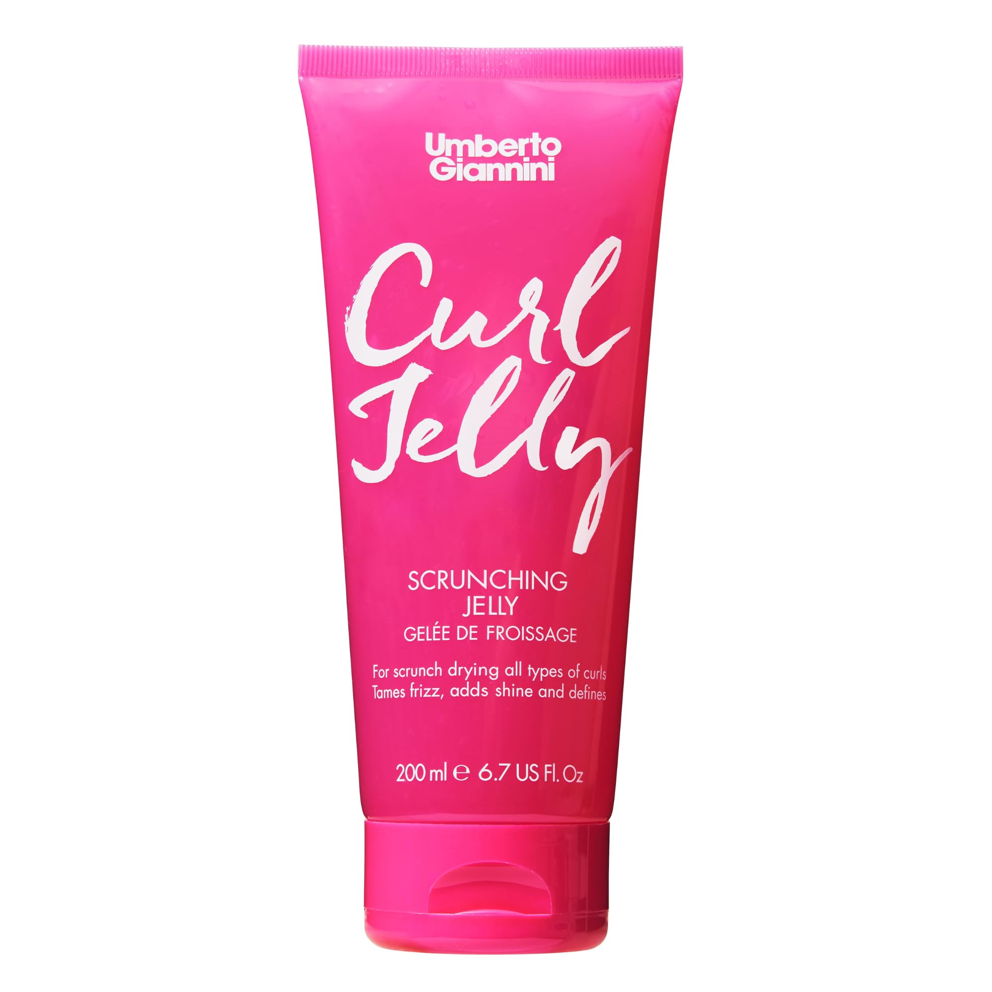 Umberto Giannini Curl Jelly Scrunching Jelly bottle showcases frizz-defying curl definition