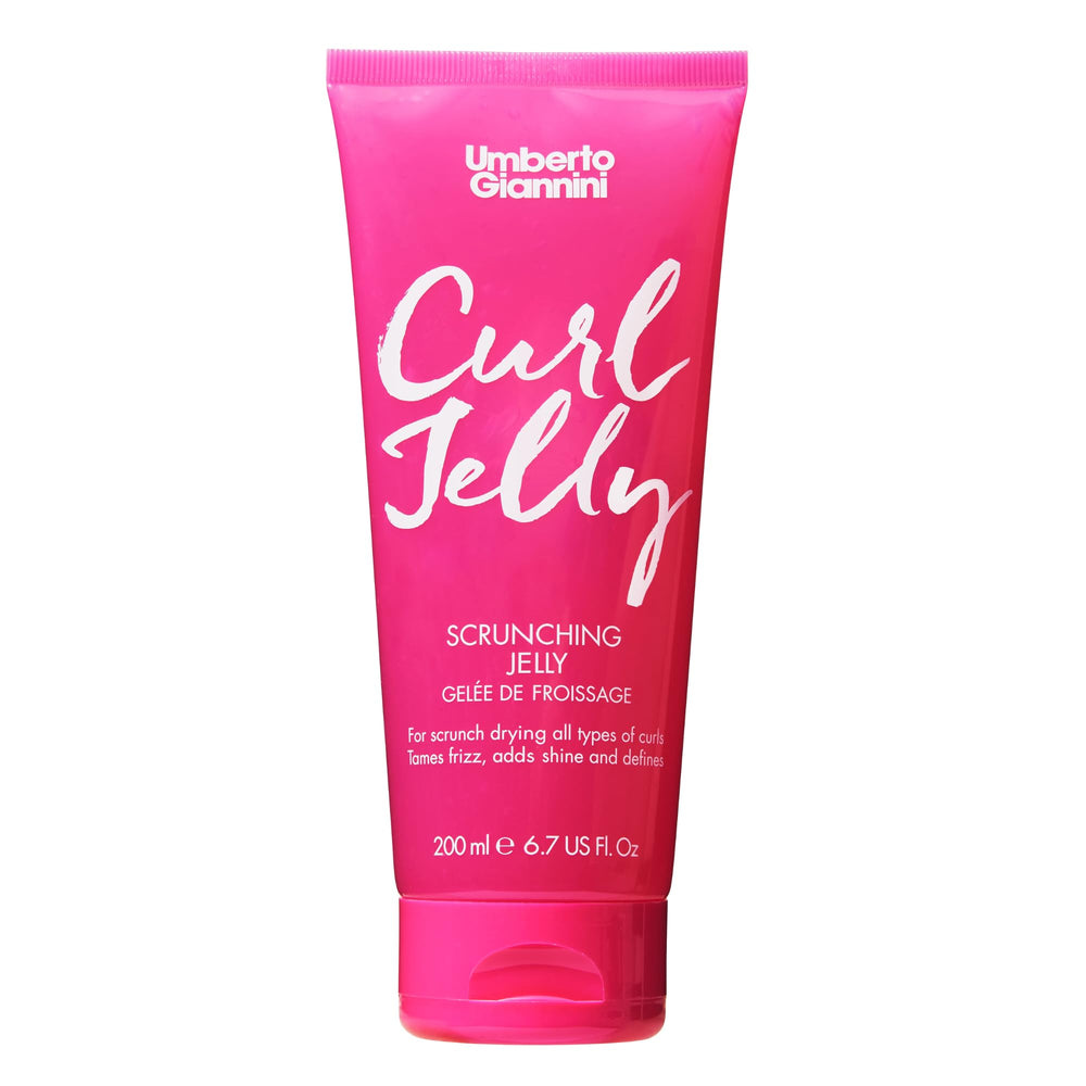 Umberto Giannini Curl Jelly Scrunching Jelly bottle showcases frizz-defying curl definition