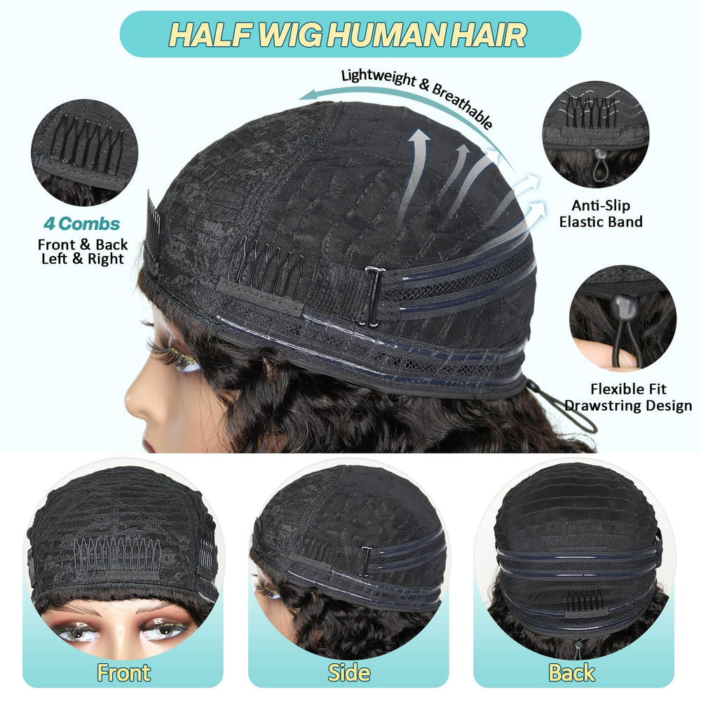 UMEGIRL half wig 3in1 seamless flip-over demonstrates easy beginner-friendly installation