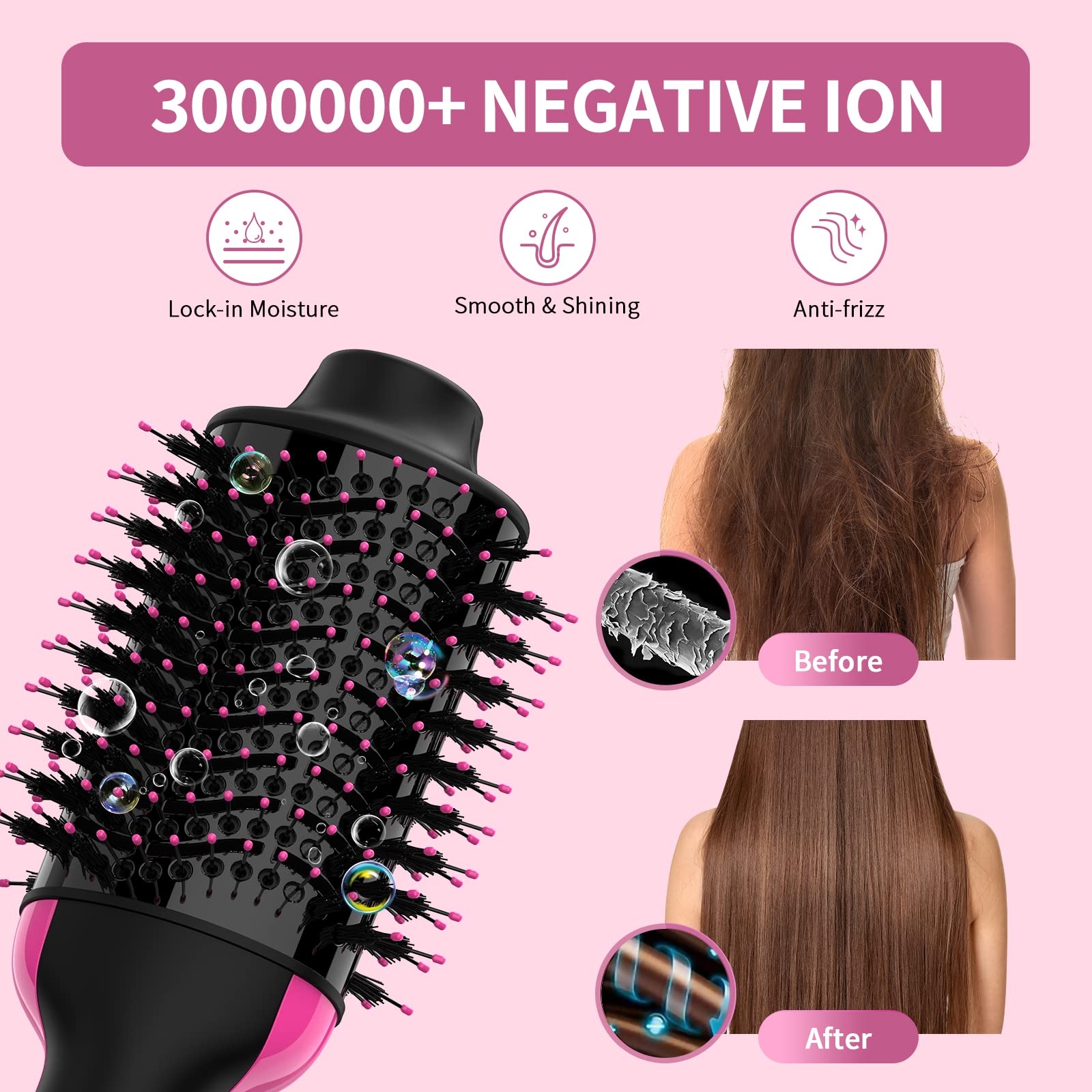 Umeely hair-dryer-brush three heat settings for versatile styling