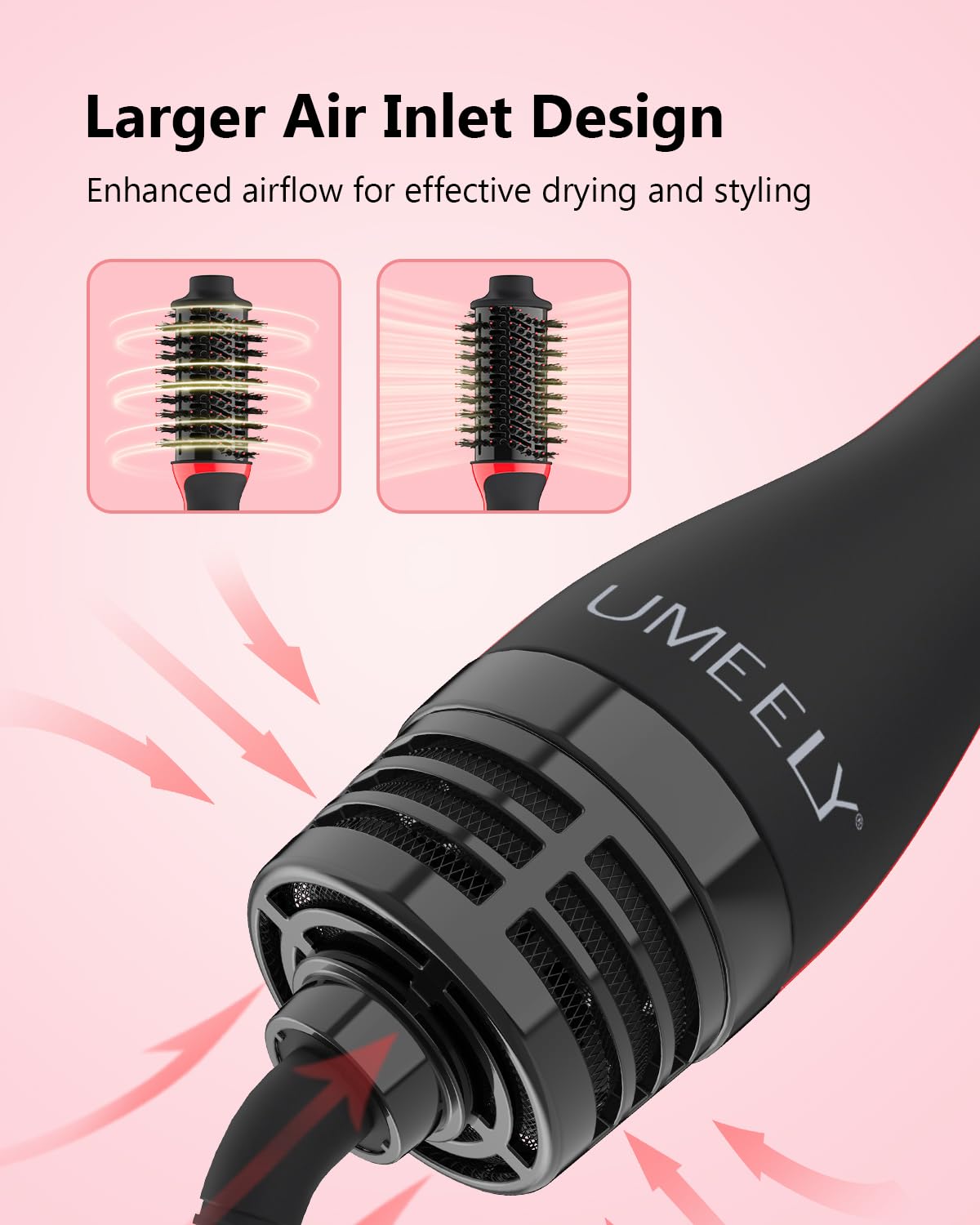 Umeely Plus 2.0 1200W motor delivers quick drying with lightweight feel.