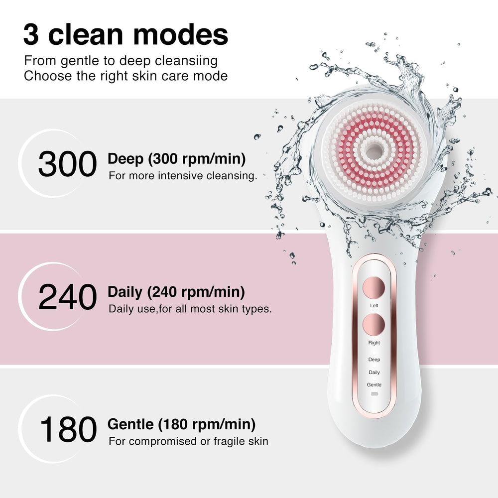 Umickoo Face Scrubber 0.05mm bristle head for precise exfoliation.