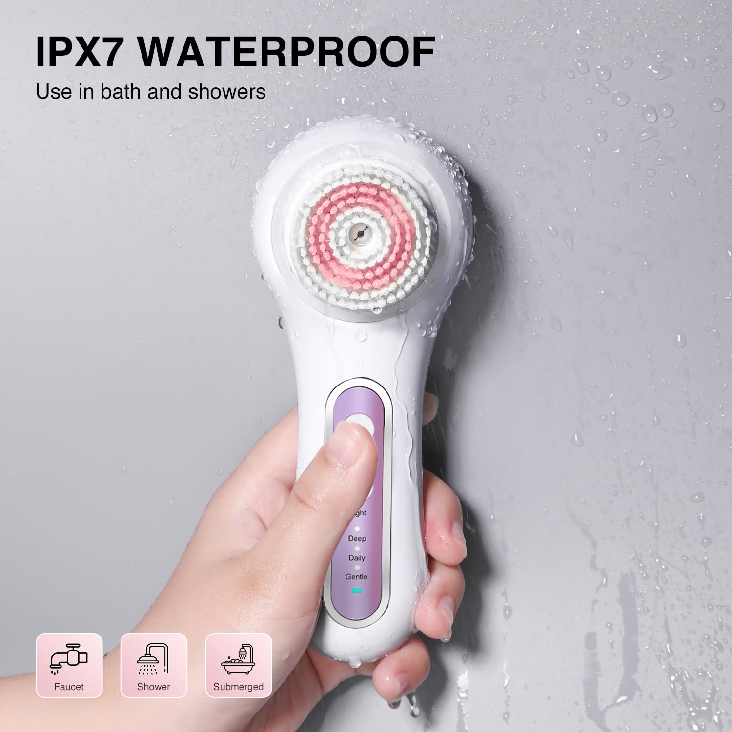 Umickoo Face Scrubber charging stand helps keep the device organized.