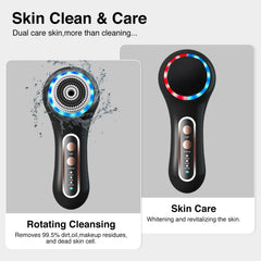 Umickoo Face Scrubber heads enable deep exfoliation and gentle cleansing options.