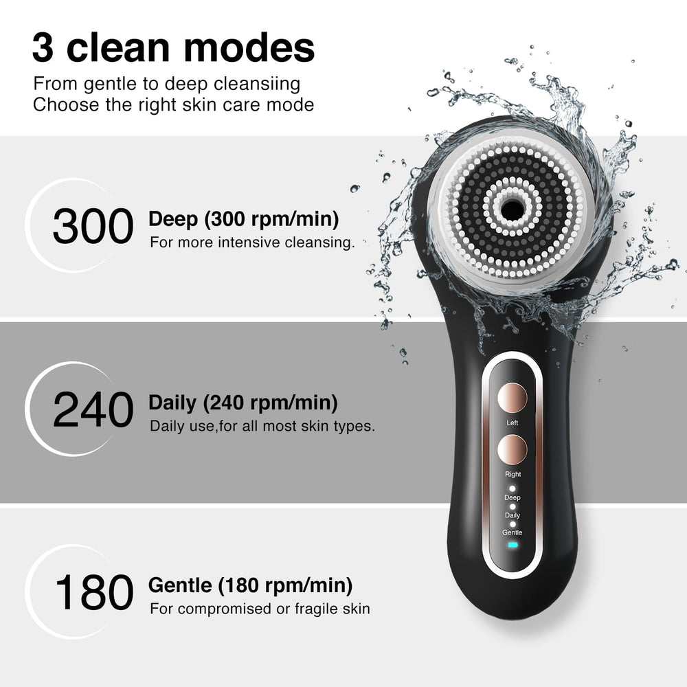 Umickoo face scrubber silicone head offers gentle exfoliation.