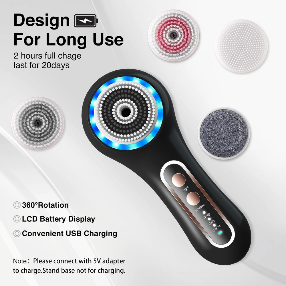 Umickoo Face Scrubber standing base keeps the device organized and accessible.