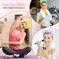 UMIKU elastic headband fits most heads for makeup and masks.