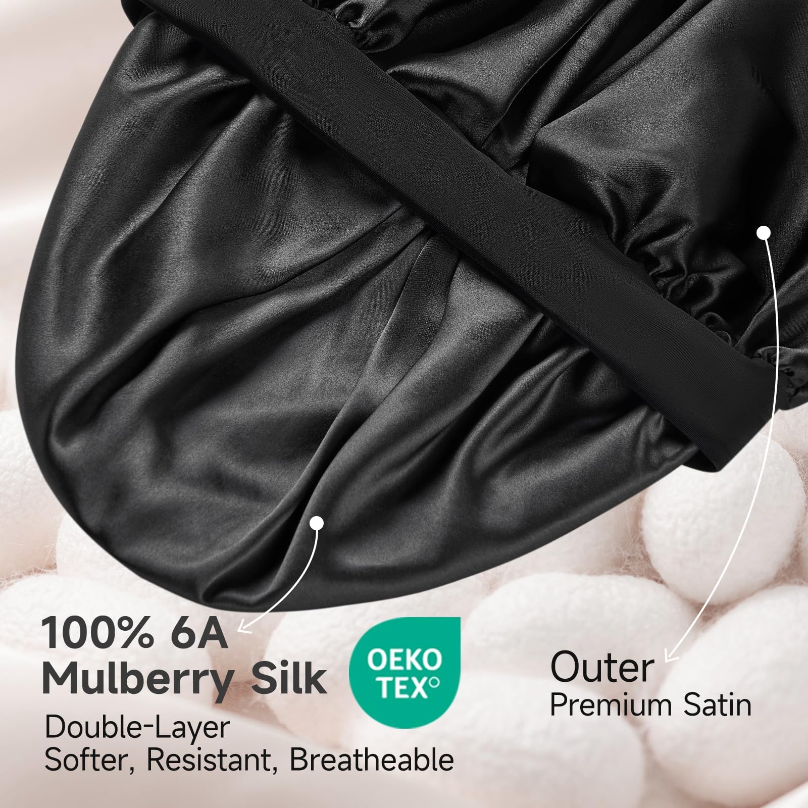 Umisleep 22 momme Mulberry silk detail highlighting premium texture