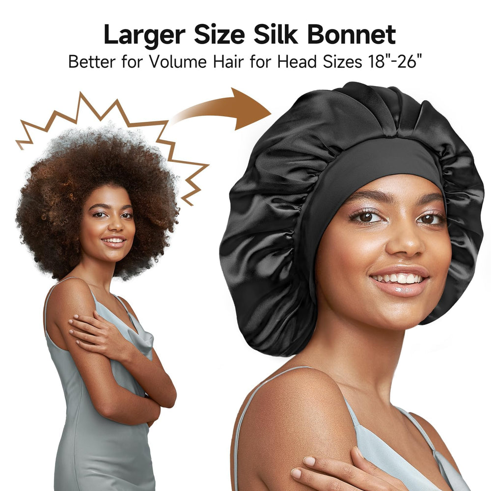 Umisleep large hair bonnet accommodating long curly hair at night