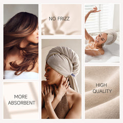 Umisleep camel towel close-up velvet-soft fabric for gentle frizz control.