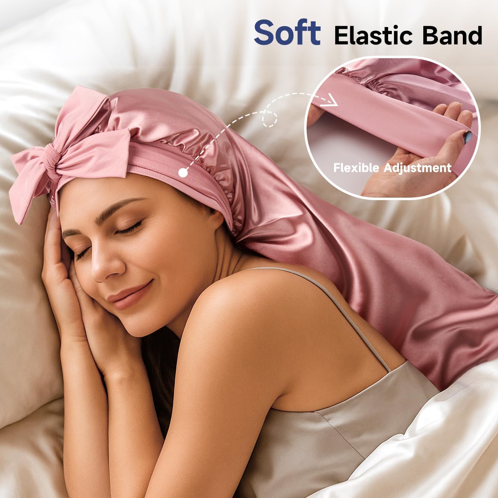 Umisleep double-layer silk protects hair oils and keeps pillow clean.